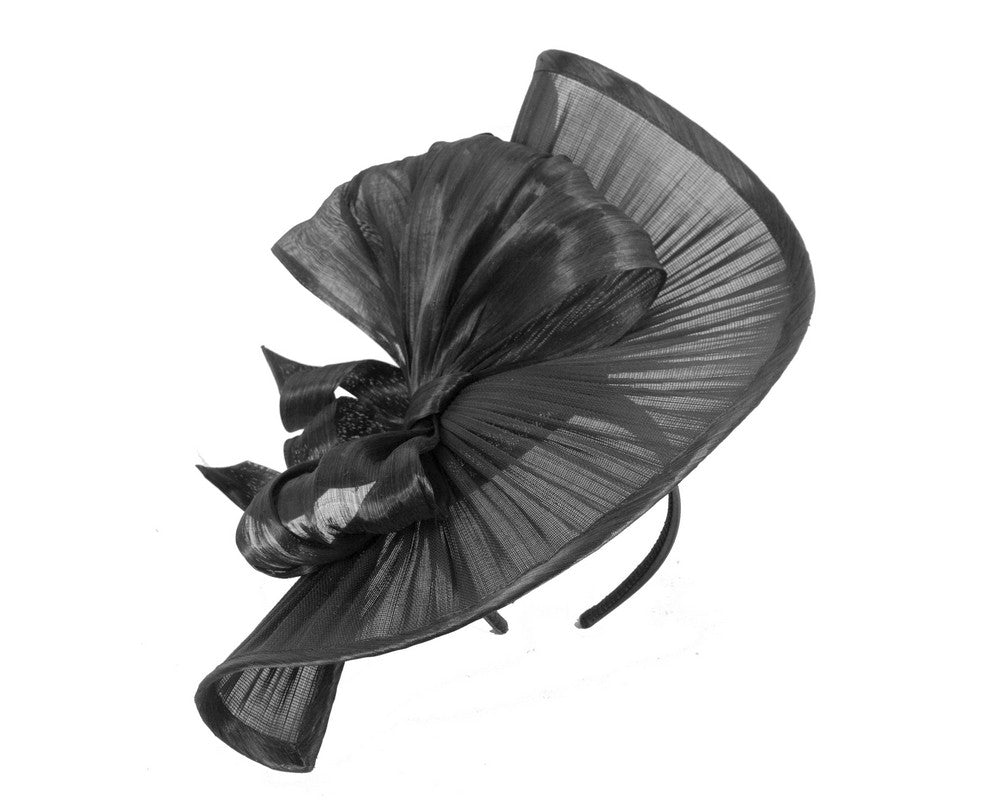 Large black jinsin racing fascinator by Fillies Collection
