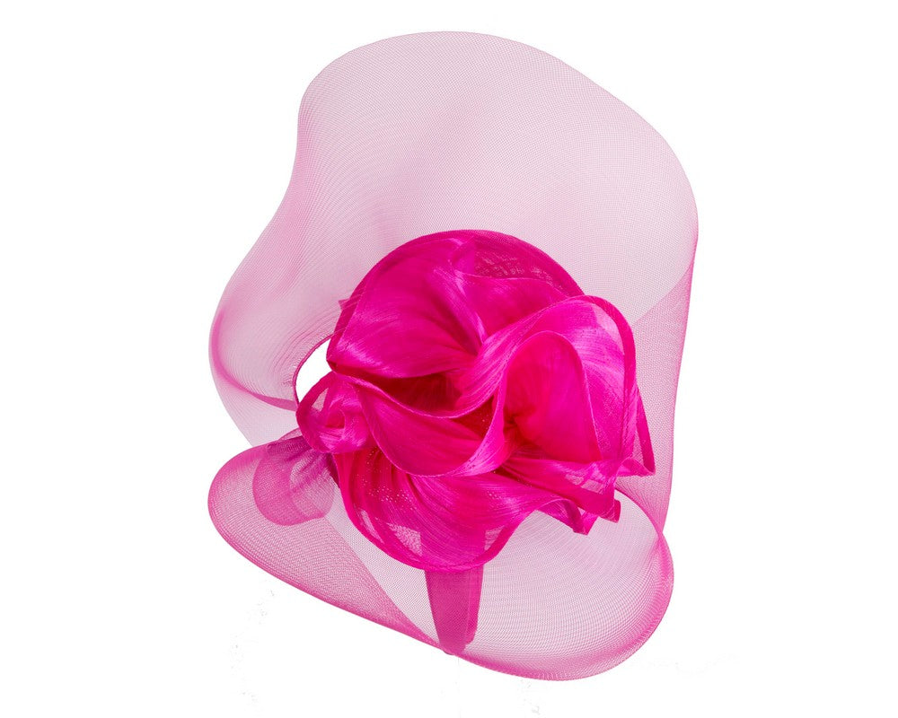 Large fuchsia racing fascinator by Fillies Collection-2
