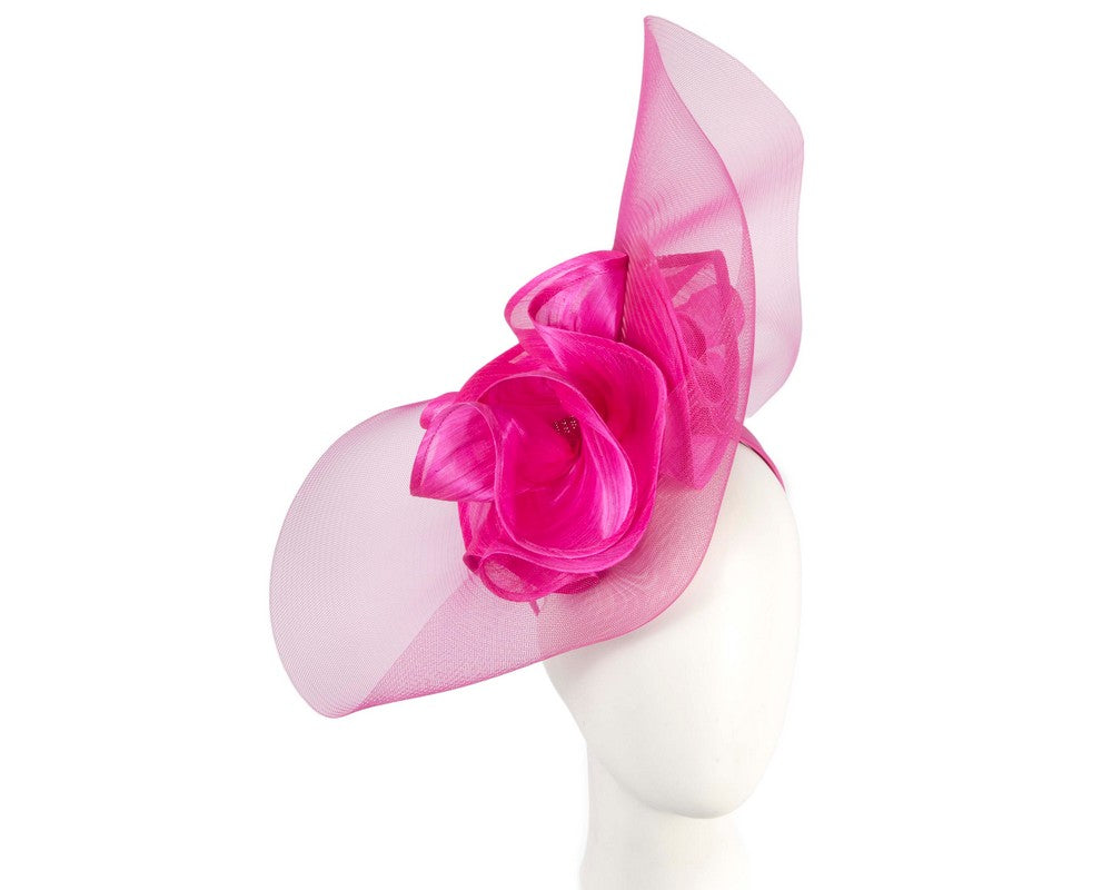 Large fuchsia racing fascinator by Fillies Collection-0