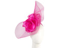 Large fuchsia racing fascinator by Fillies Collection-0