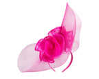 Large fuchsia racing fascinator by Fillies Collection-1