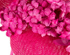 Fuchsia pillbox with flowers by Fillies Collection