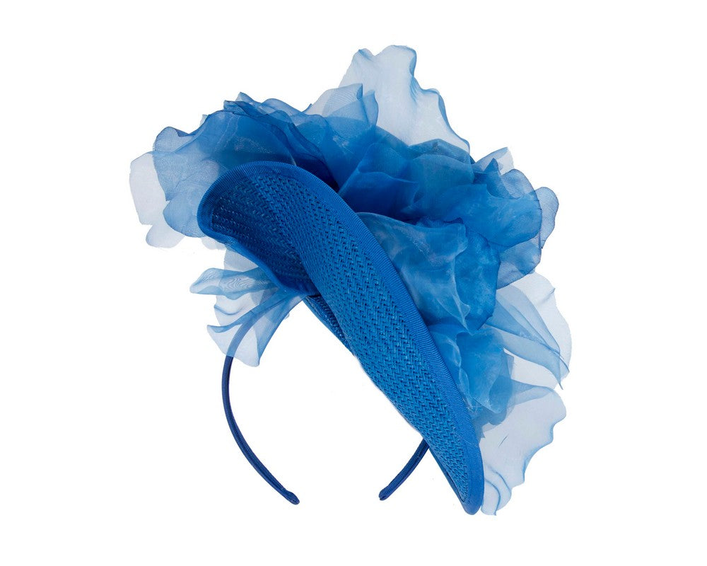 Exclusive blue fascinator with flower by Fillies Collection-5
