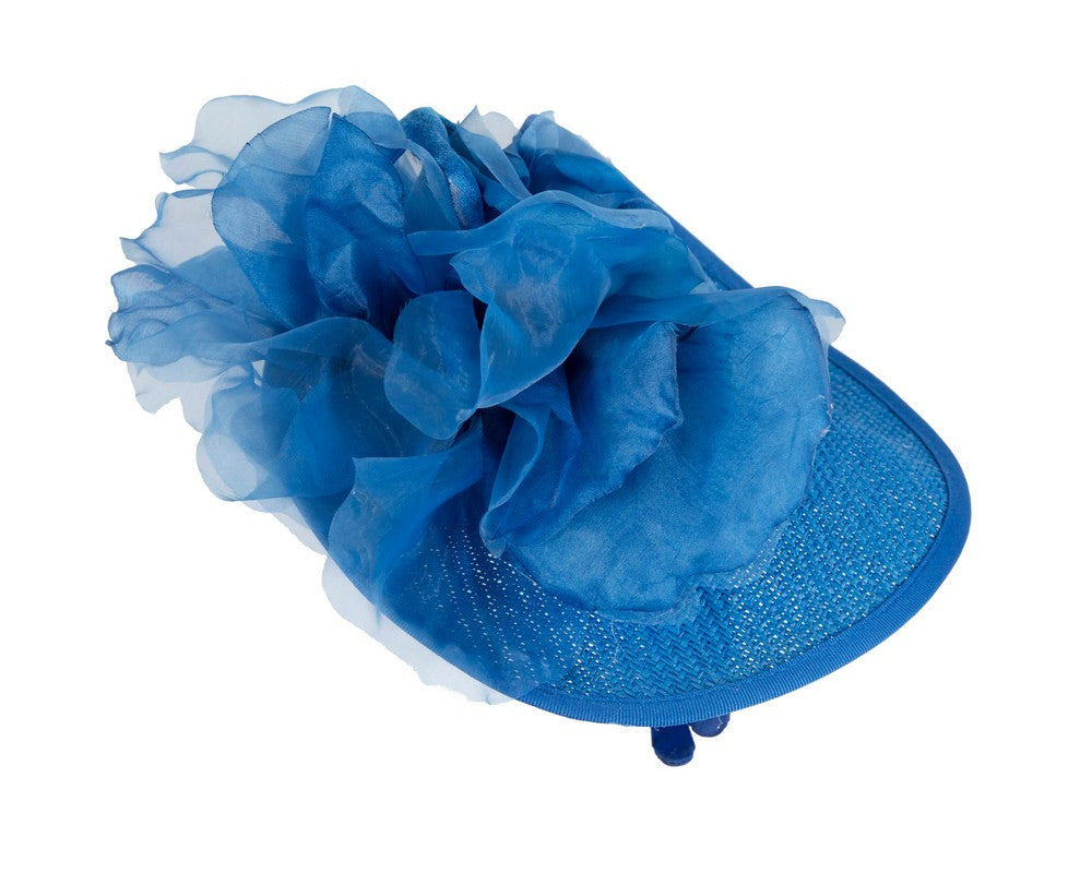 Exclusive blue fascinator with flower by Fillies Collection-3