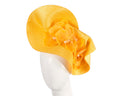 Large yellow fascinator with orchids by Fillies Collection-0