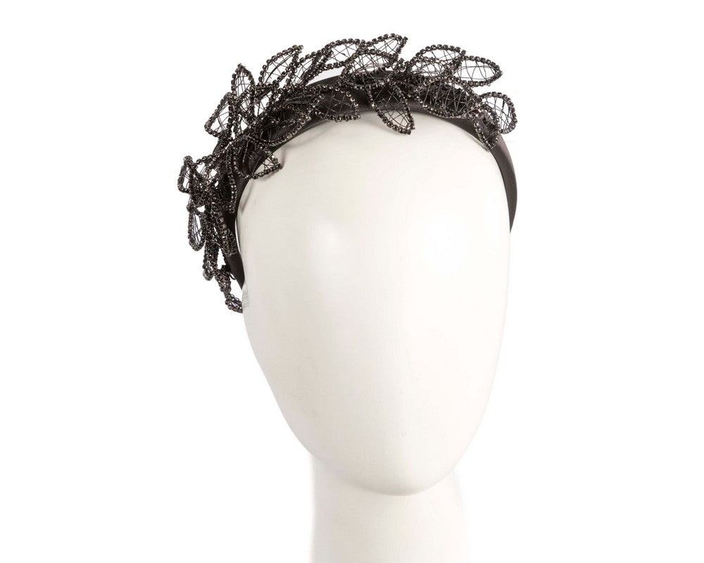 Fashion black fascinator headband by Fillies Collection-0