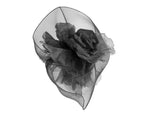 Large structured black fascinator by Fillies Collection-4