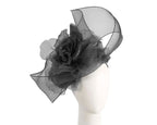 Large structured black fascinator by Fillies Collection-0