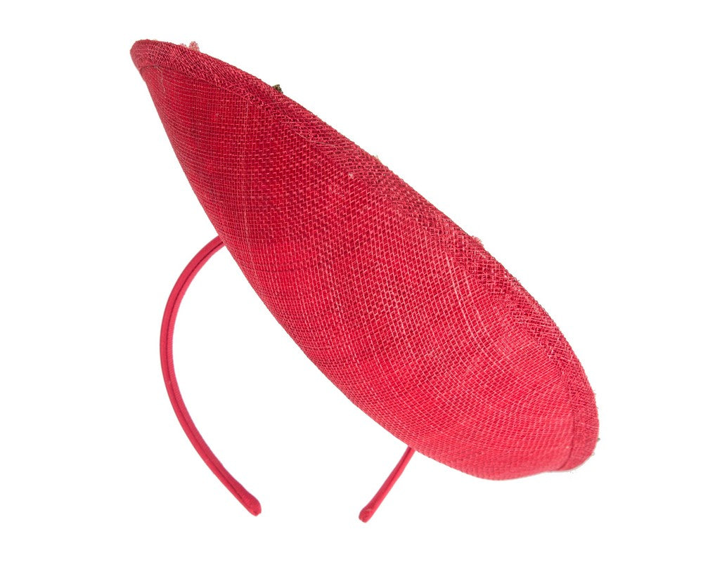 Floral Embroidered Red Fascinator by Fillies Collection-5