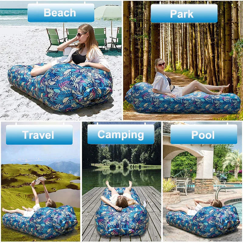 Portable Inflatable Sofa Bed - Outdoor Lazy Chair, Waterproof Lounger-1