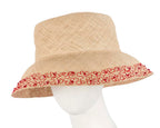 Summer sun bucket hat with red embroidery-0