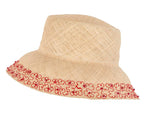 Summer sun bucket hat with red embroidery-1