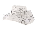 Large White Organza Racing Hat SP505-5