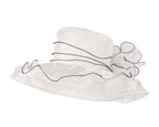 Large White Organza Racing Hat SP505-2