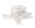 Large White Organza Racing Hat SP505-0
