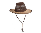 Wide brim summer fedora hat with chin strap-4