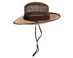 Wide brim summer fedora hat with chin strap-1