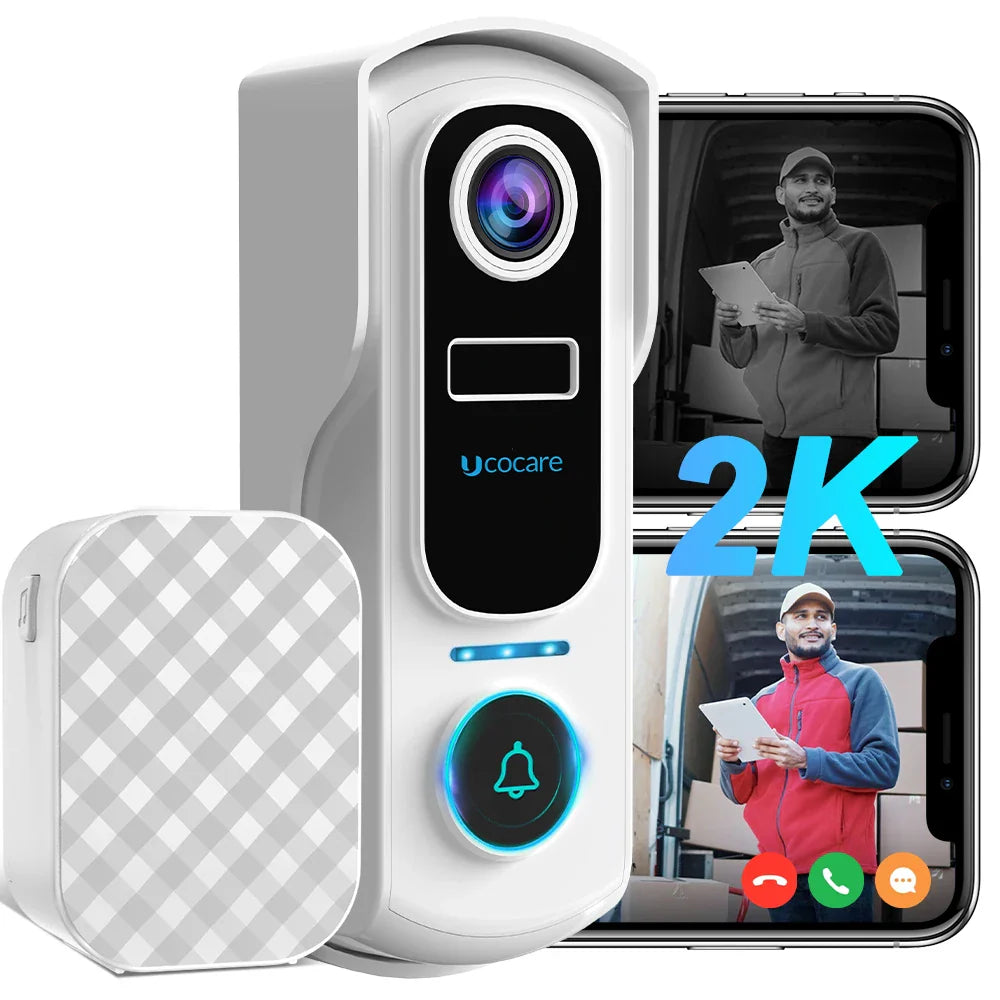 NNEOBA 2K Wireless Video Doorbell with Chime-1