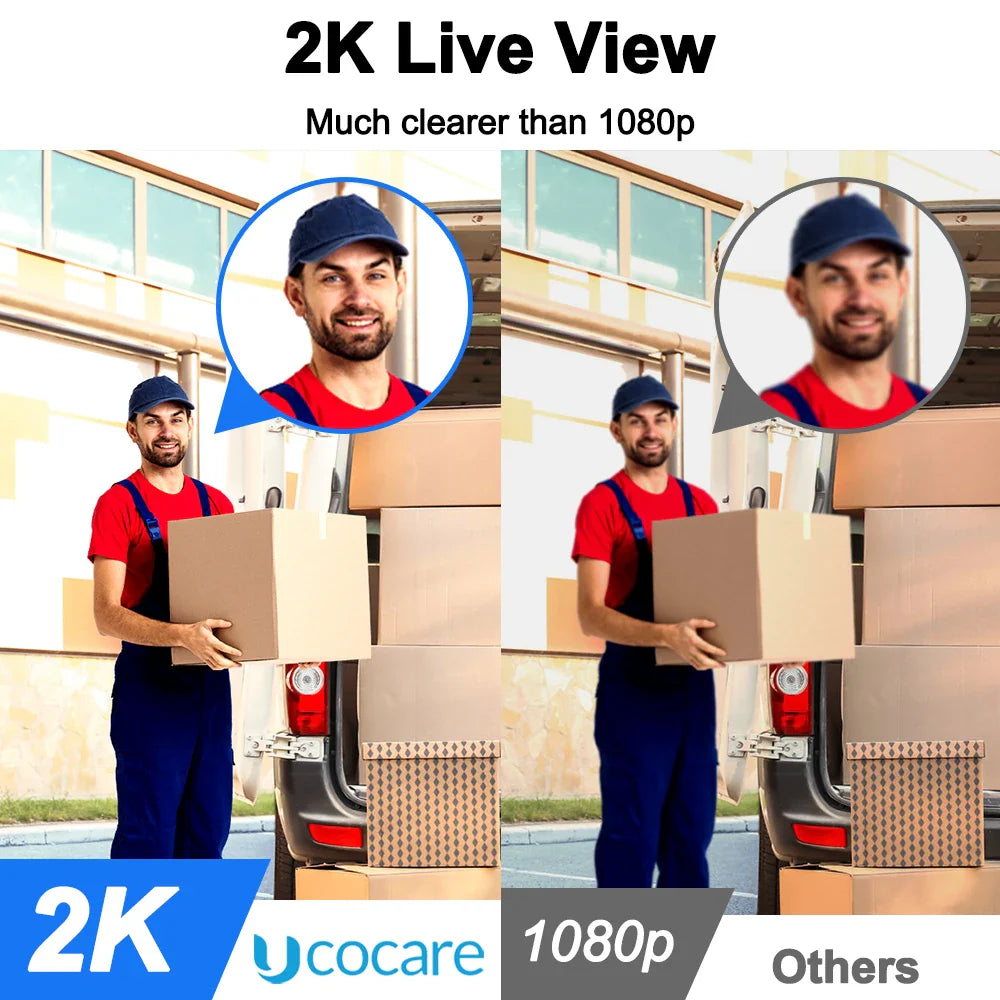 NNEOBA 2K Wireless Video Doorbell with Chime-2