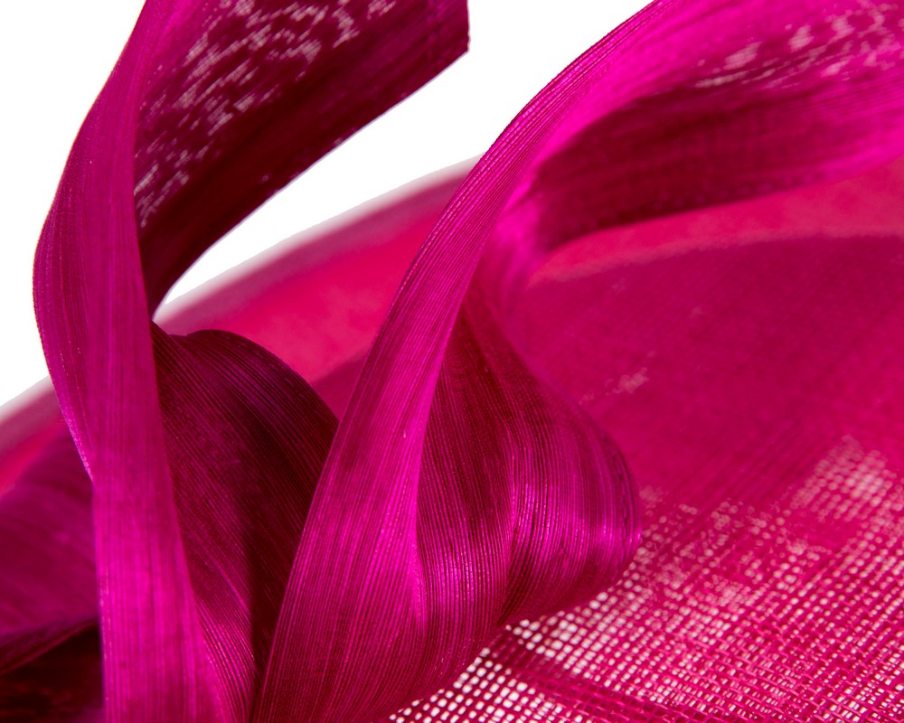 Exclusive fuchsia boater hat by Believera-4