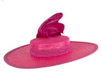 Exclusive fuchsia boater hat by Believera-3