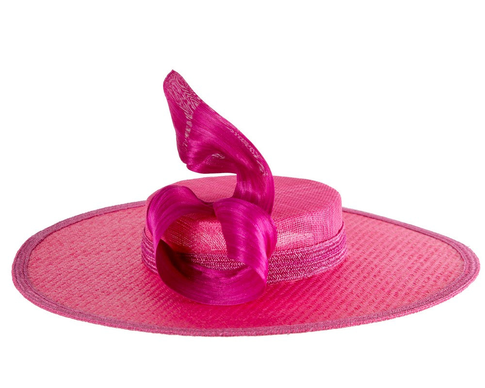 Exclusive fuchsia boater hat by Believera-2