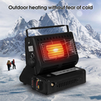 Portable Camping Gas Heater Outdoor Heating Stove Gas Baking Hunting Warmer AU black-1