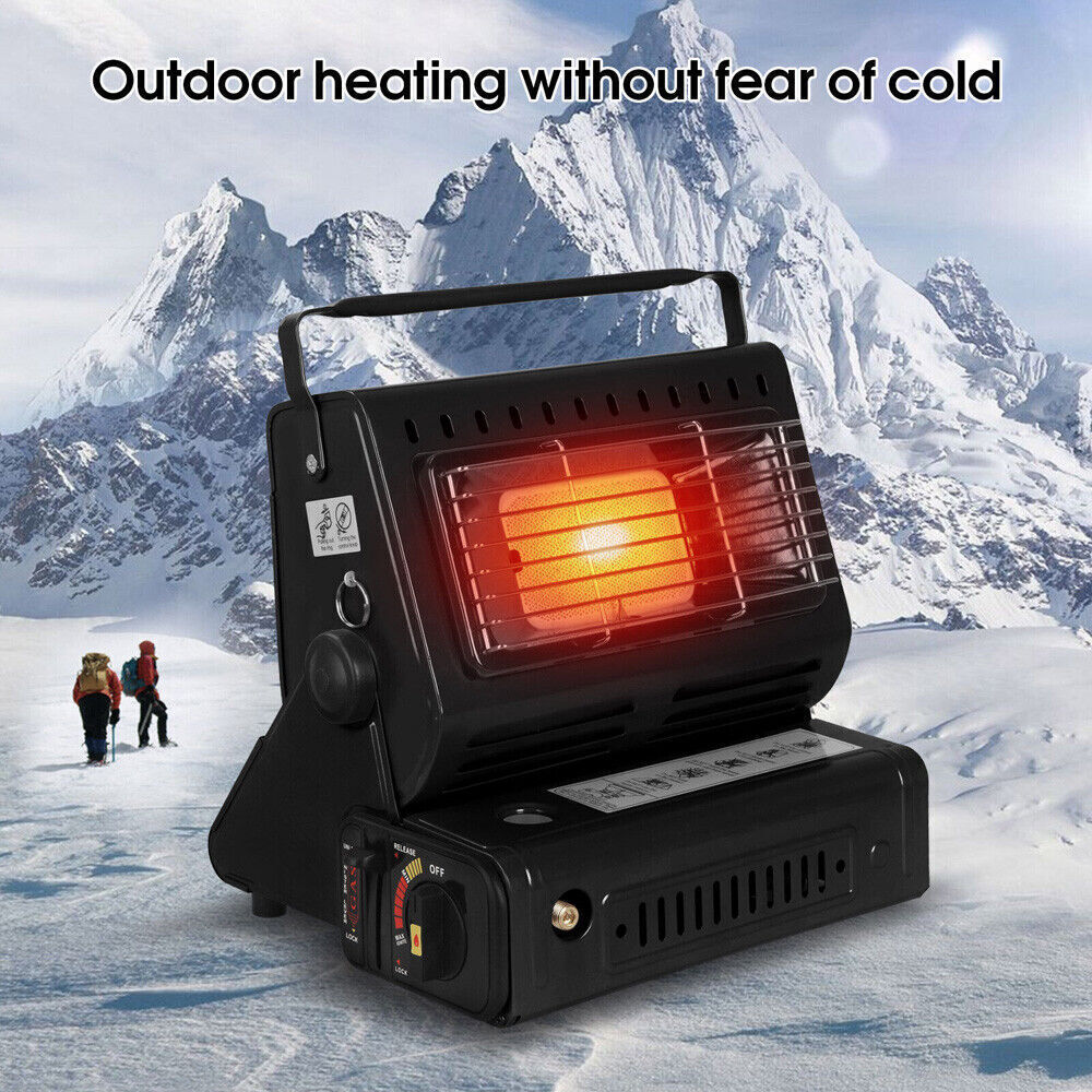 Portable Camping Gas Heater Outdoor Heating Stove Gas Baking Hunting Warmer AU black-1