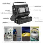 Portable Camping Gas Heater Outdoor Heating Stove Gas Baking Hunting Warmer AU black-2