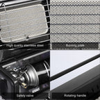 Portable Camping Gas Heater Outdoor Heating Stove Gas Baking Hunting Warmer AU black-4