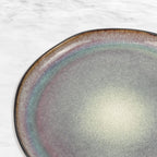 NNEDSZ 3 Pieces Reactive Glazed Ceramic Organic Fine Dinner Set with Plate and Bowl EARTHY BLUE BROWN