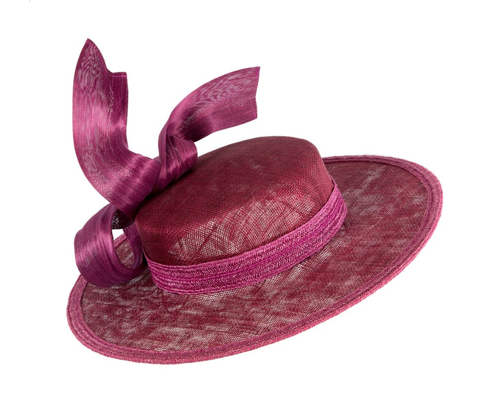 Exclusive magenta boater hat by Believera-1