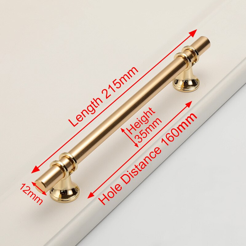 NNEDSZ Luxury Design Kitchen Cabinet Handles Drawer Bar Handle Pull Gold 160MM-3
