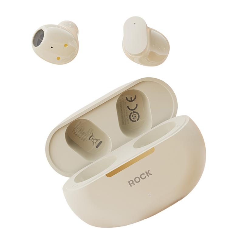 NNEDSZ Beige Bluetooth 5.0 Tws Earphones