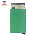 NNEDSZ Metal Rfid Card Holder Wallet - Compact Design - Green