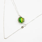 NNEDSZ Gift Box - Aroma Necklace White Gold - Planet Aurum Verdant (Gold Green) + Purify Oil Blend
