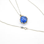 NNEDSZ Gift Box - Aroma Necklace White Gold - Planet Celestial Sapphire (Blue) + Purify Oil Blend