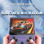 NNEDSZ Blue Retro Portable Gaming Console with 64GB, 1 Memory Card - 3D Games, HD Display, and Dual Joysticks-1