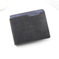 NNEDSZ Black Men's Genuine Leather Bifold Wallet - Compact Design with Multiple Card Slots