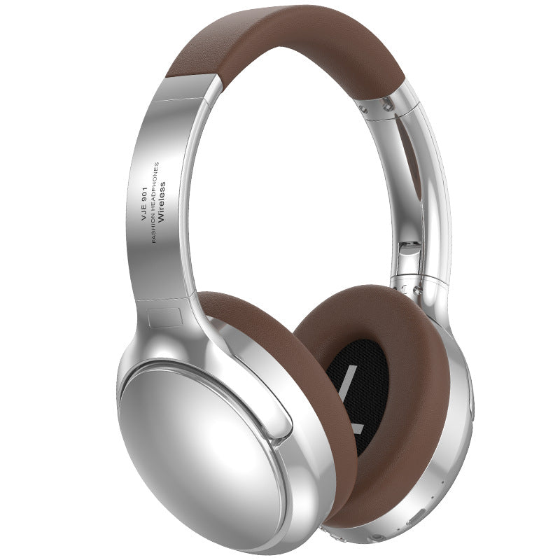 NNEDSZ Brown VJE901 Wireless Bluetooth Over-Ear Headphones with Active Noise Cancelling