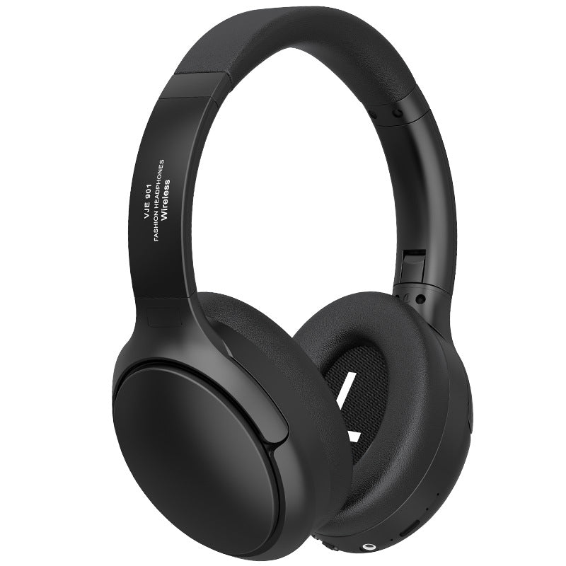 NNEDSZ Black VJE901 Wireless Bluetooth Over-Ear Headphones with Active Noise Cancelling