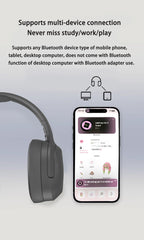 NNEDSZ Khaki P2963 Wireless Bluetooth Headphones with LED Light, Hi-Fi Sound, and Sport Design