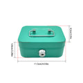 NNEDSZ 2PCS/Green Mini Lockable Cash Box with Handle - Secure Money Storage Box
