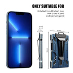 NNEDSZ 1 Pcs Grey Premium RFID Blocking Aluminum Alloy ID Badge Holder with Transparent Card Slot & Money Clip