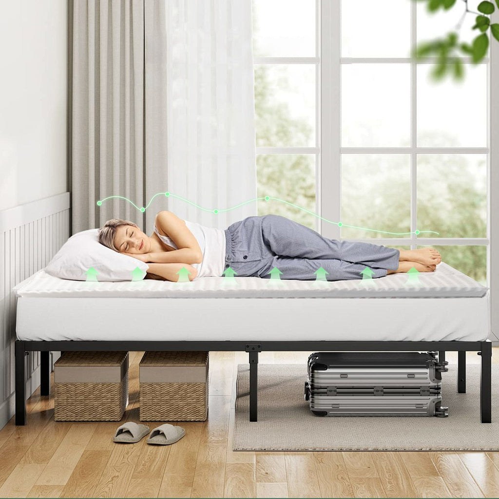 NNEDSZ 6cm Memory Foam Mattress Topper with Bamboo Cover - Double