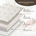 NNEDSZ 6cm Memory Foam Mattress Topper with Bamboo Cover - Double