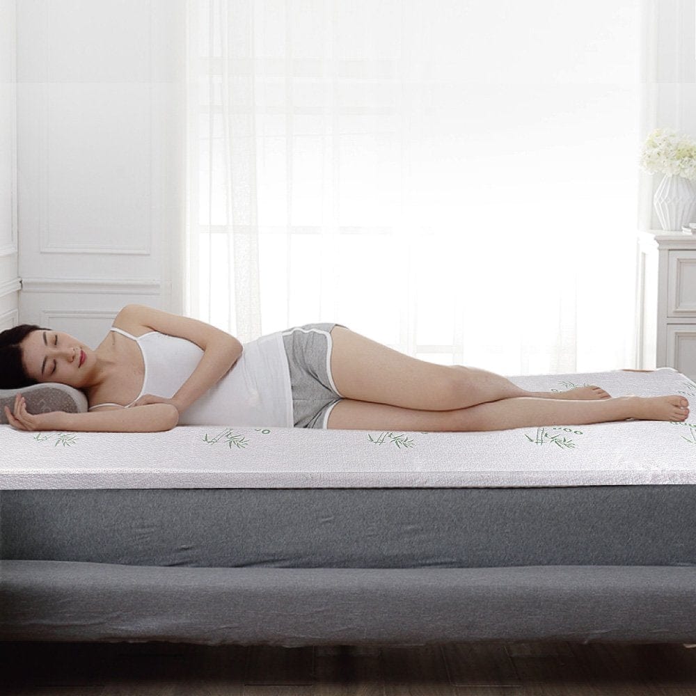 NNEDSZ 6cm Memory Foam Mattress Topper with Bamboo Cover - Double