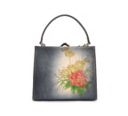 Vintage Leather Casual Box Shoulder Bag Small Square Bag