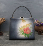 Vintage Leather Casual Box Shoulder Bag Small Square Bag