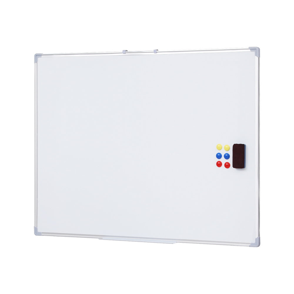 NNEDSZ Magnetic Whiteboard 90x120cm Erase Board Marker Eraser Tray Home Office School